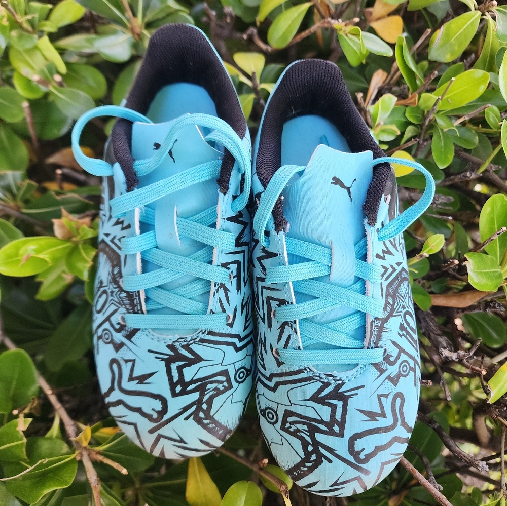 Puma Kids/Toddler Blue Soccer Cleats Sneakers Shoes